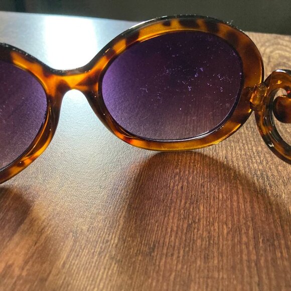 Unbranded Women's Tortoise Shell Scroll Sunglasses - Brown - Picture 6 of 6